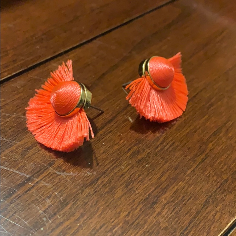 BAUBLEBAR summer fun fringe pink peach orange gold earrings NEW - Picture 8 of 8
